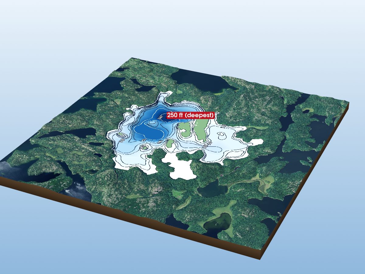 Depth map of Delaney Lake