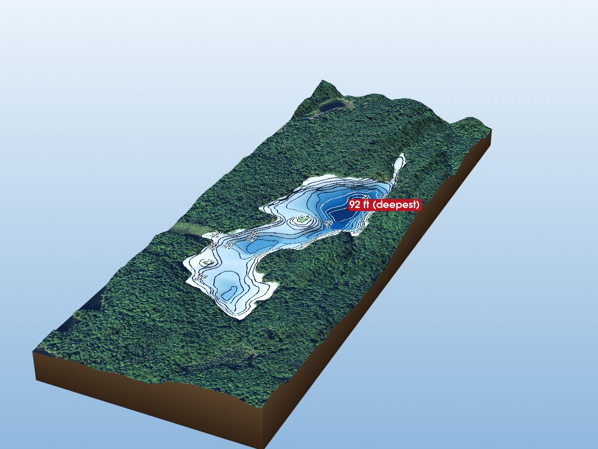 Depth map of Delphis Lake