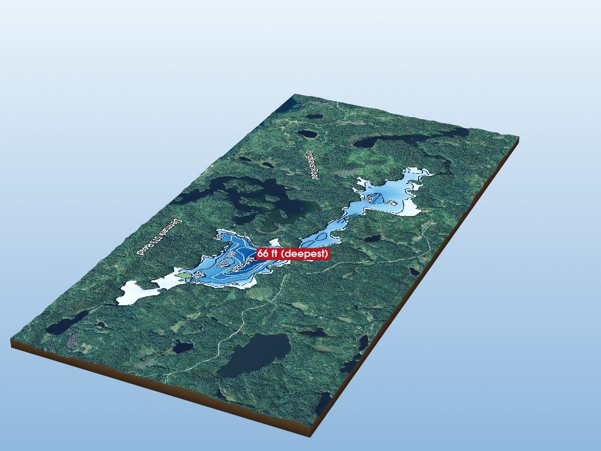 Depth map of Denmark Lake