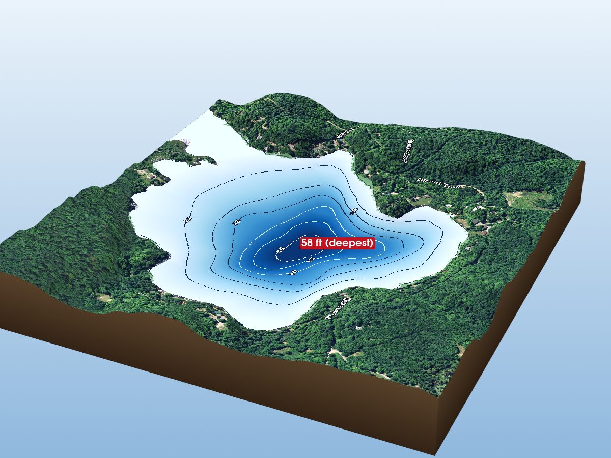 Depth map of Denna Lake