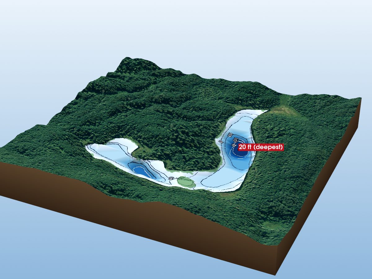 Depth map of Dent Lake