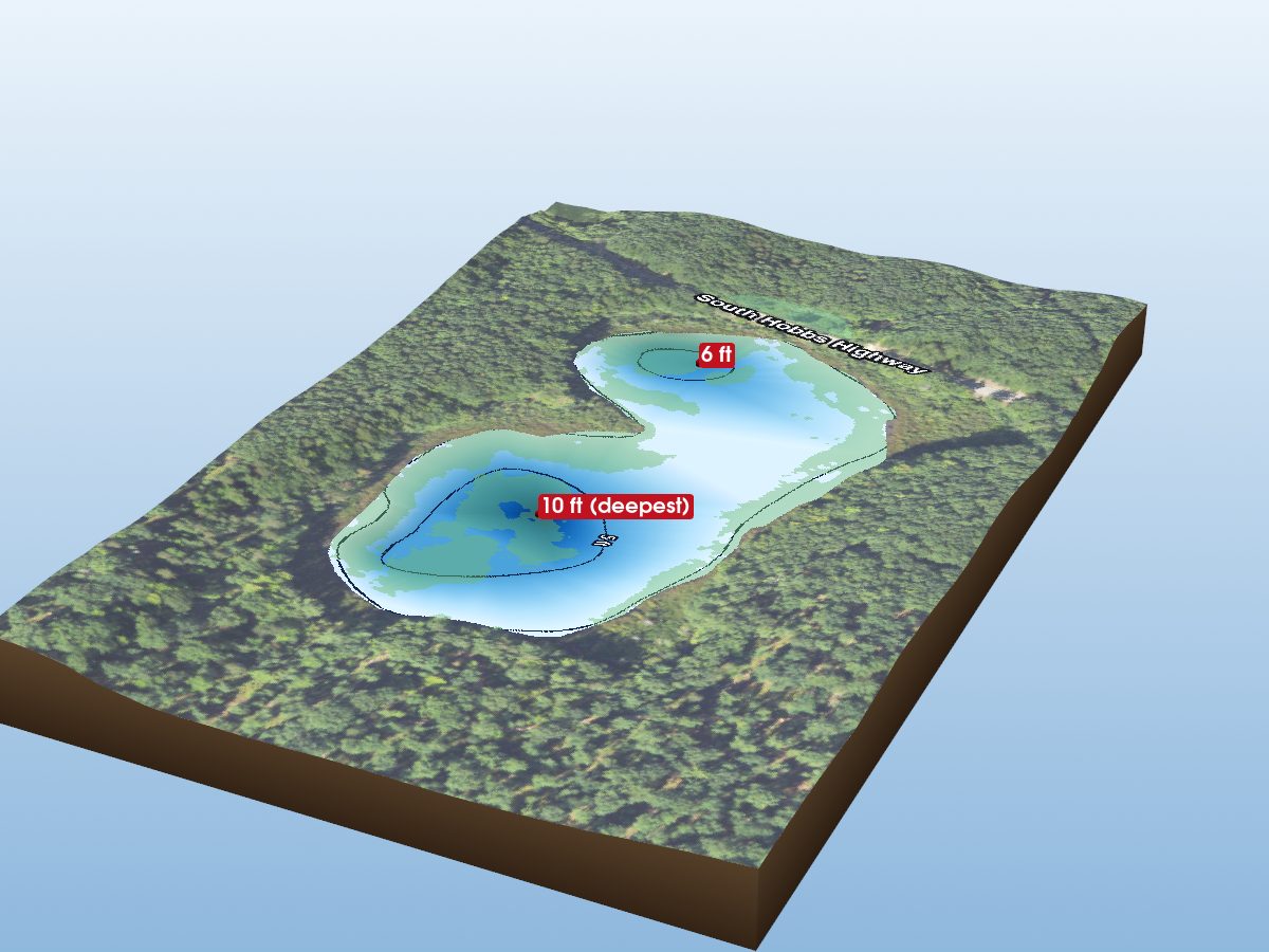 Depth map of Denzer Lake