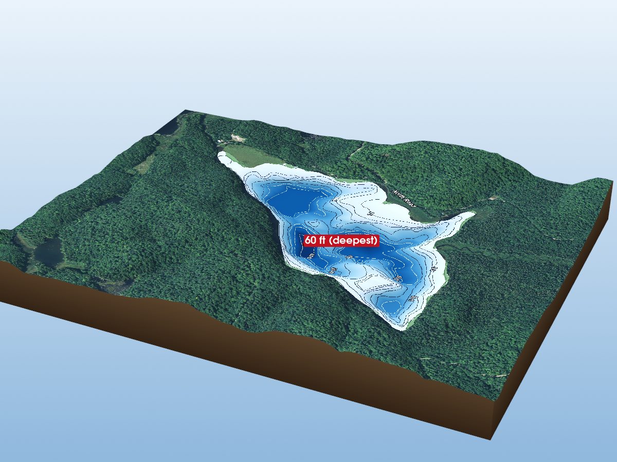 Depth map of Depot Lake