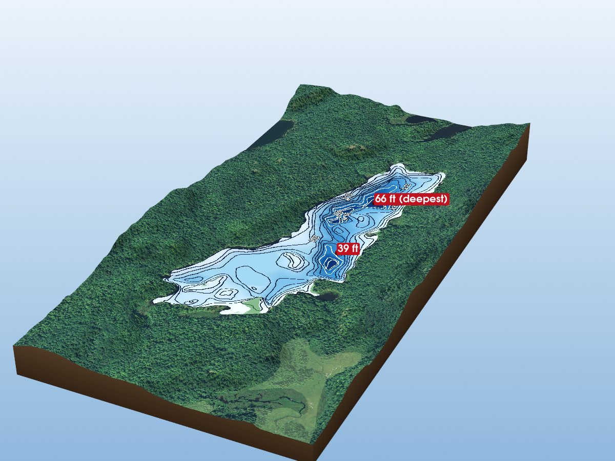 Depth map of Desayeux Lake