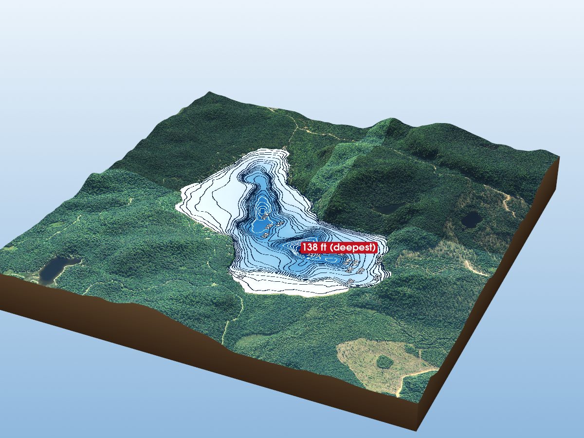 Depth map of Devil's Lake