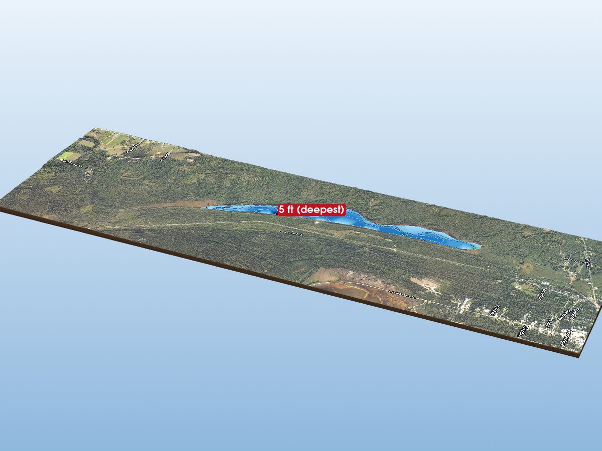 Depth map of Devils Lake