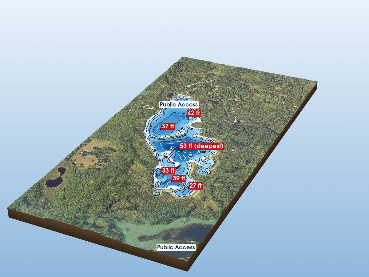 Depth map of Devoe Lake