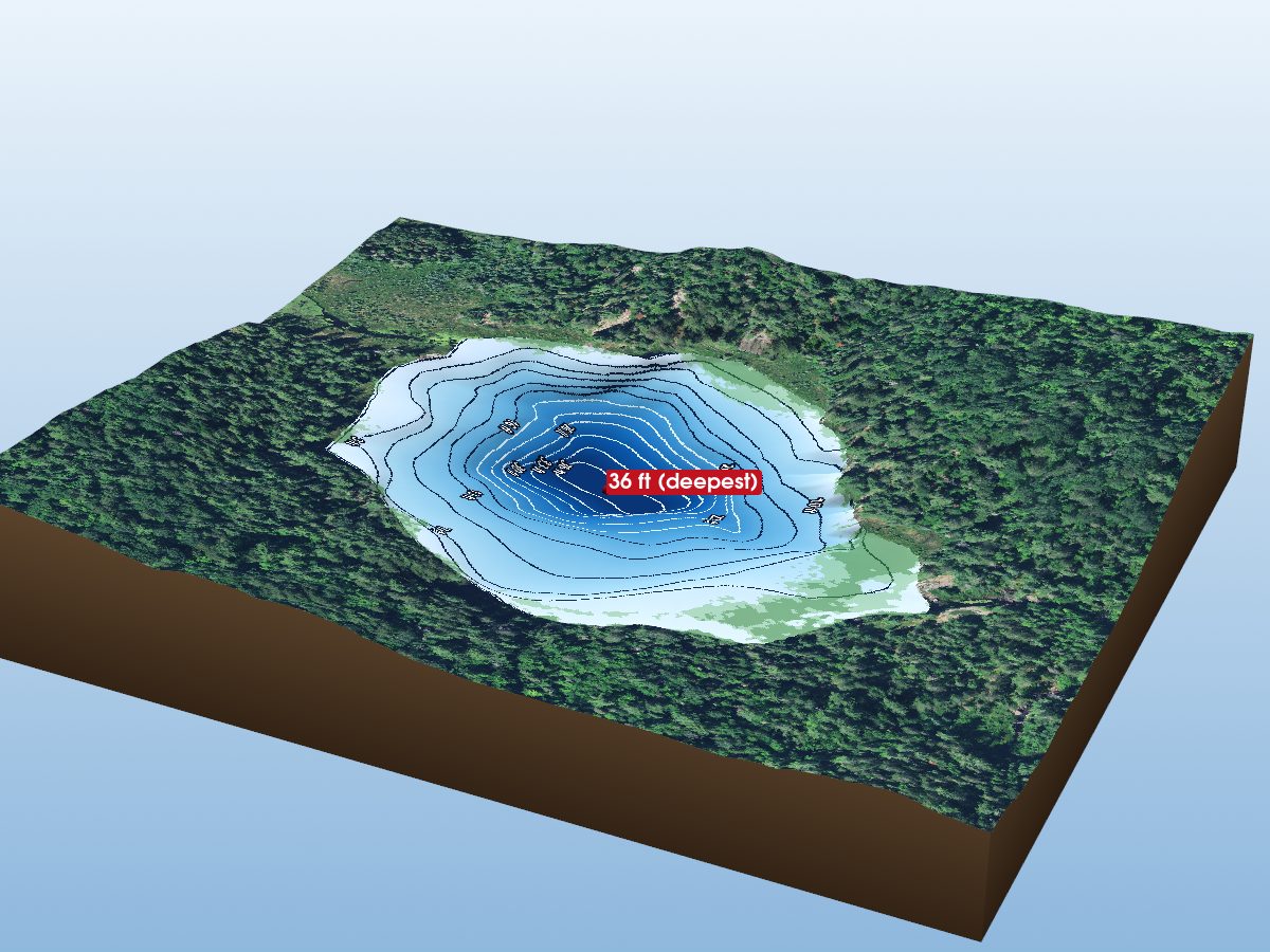 Depth map of Devon Lake