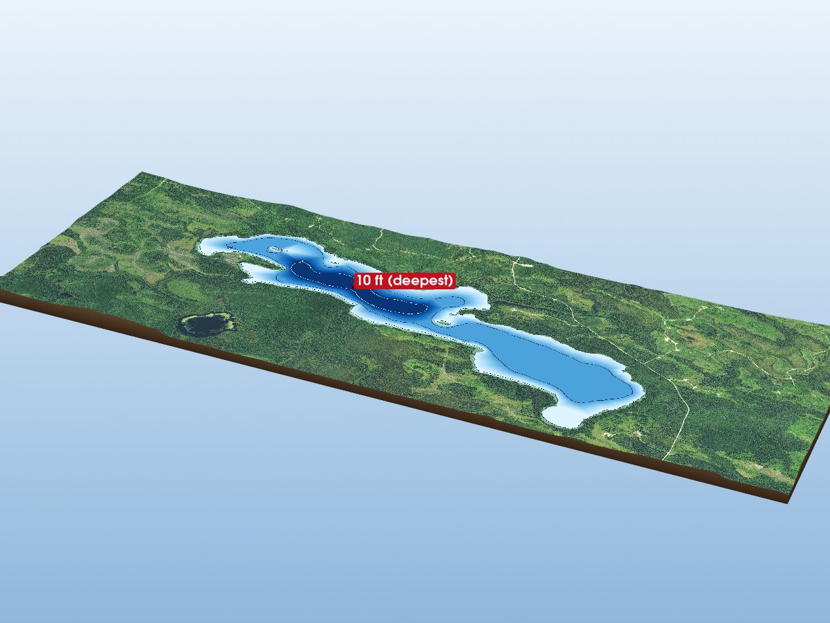 Depth map of Dexter Lake