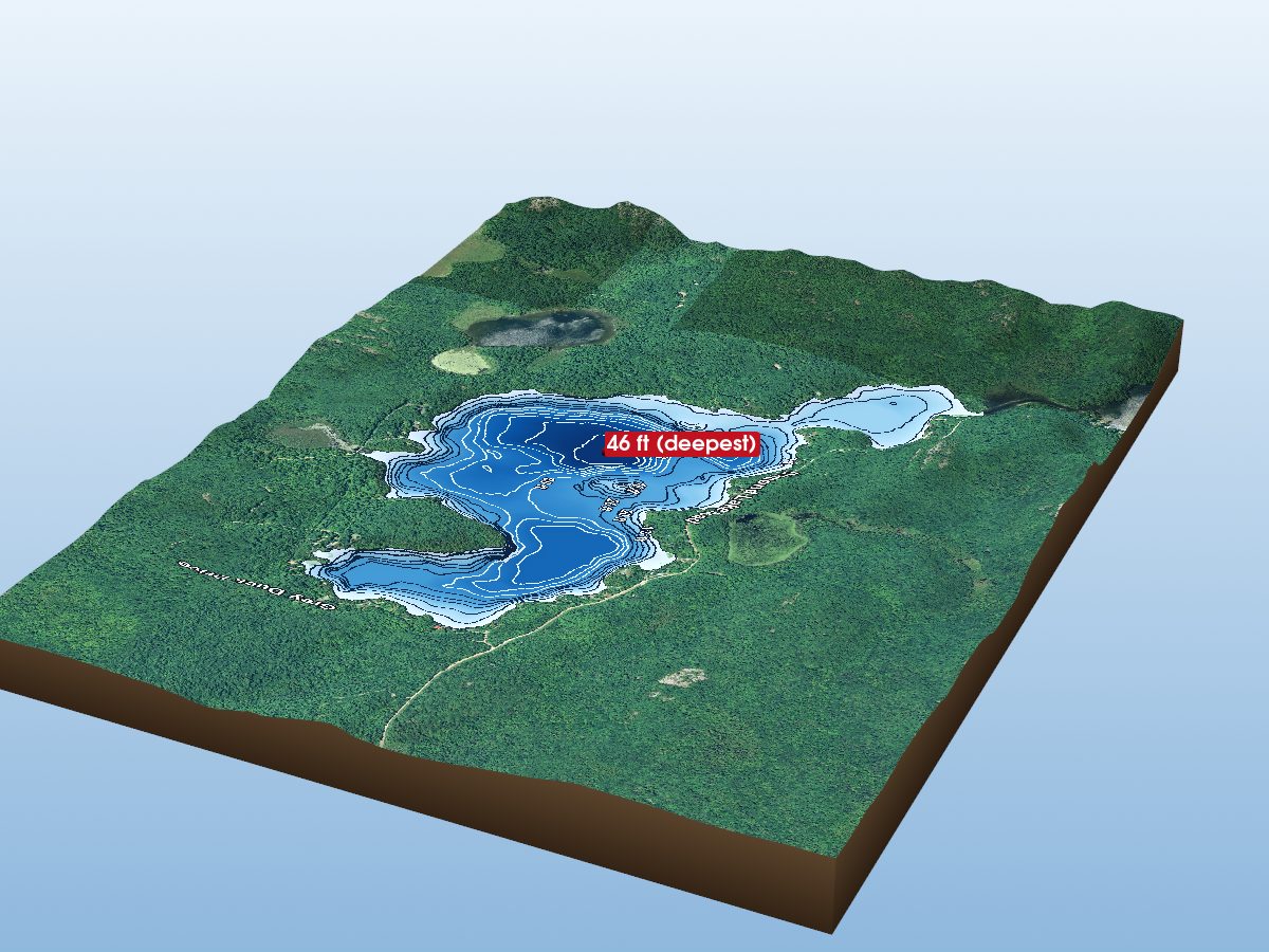 Depth map of Diamond Lake