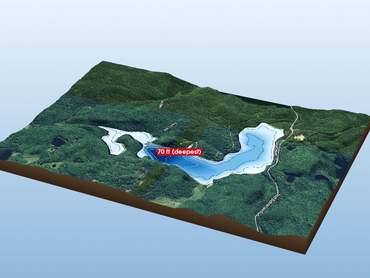 Depth map of Diamond Lake