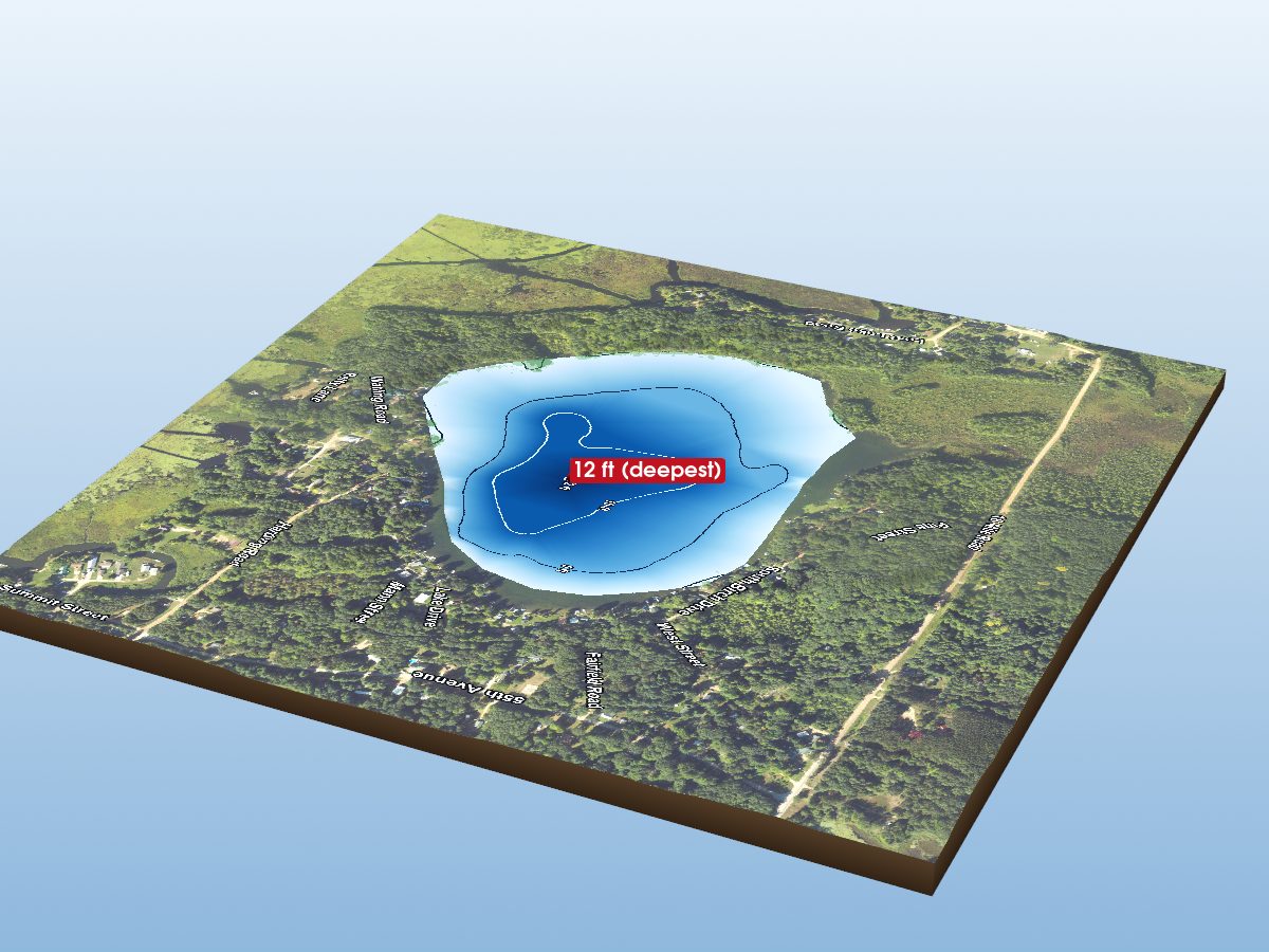 Depth map of Diamond Lake