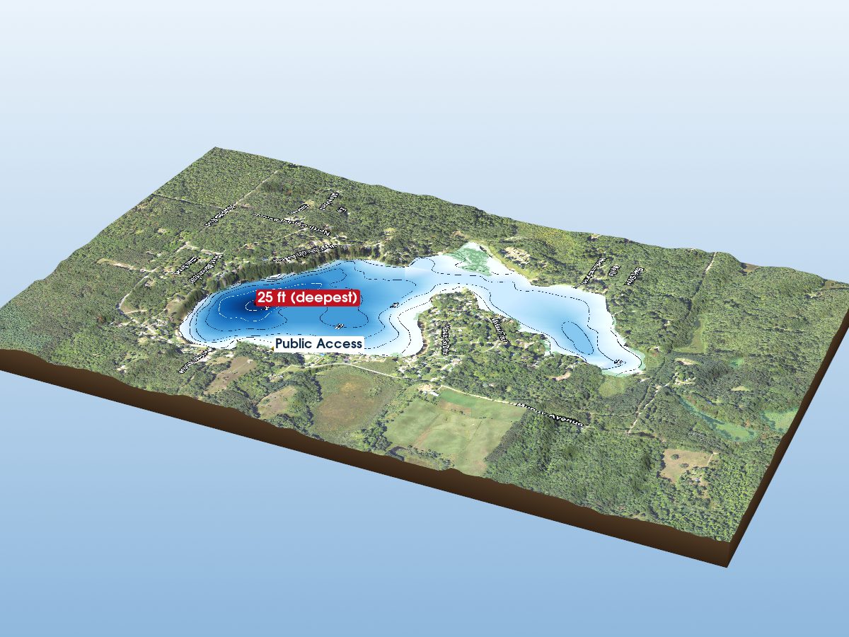 Depth map of Diamond Lake