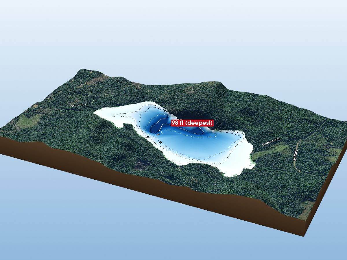 Depth map of Diamond Lake