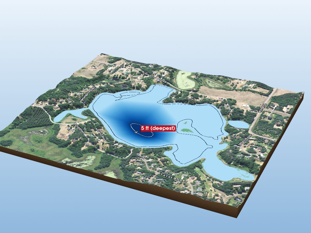 Depth map of Diann Lake
