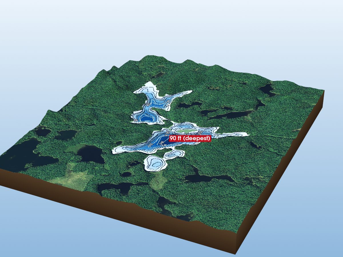 Depth map of Dick Lake