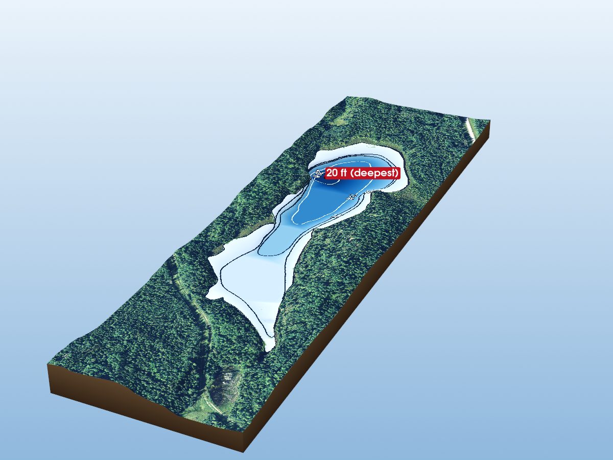 Depth map of Diene Lake