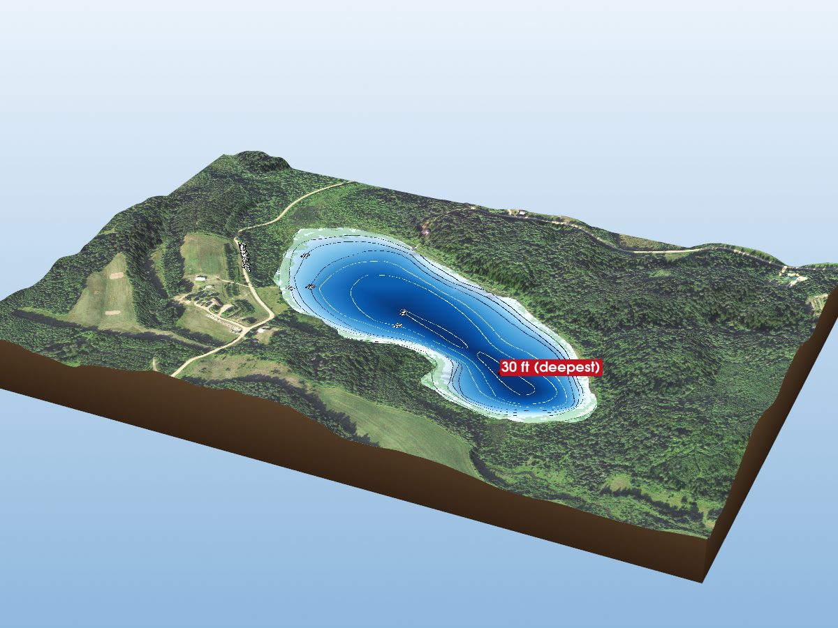 Depth map of Dinner Lake