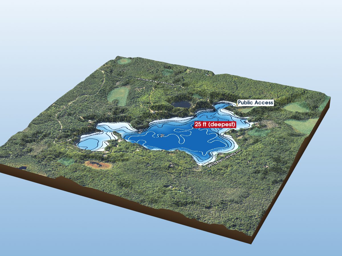 Depth map of Dinner Lake
