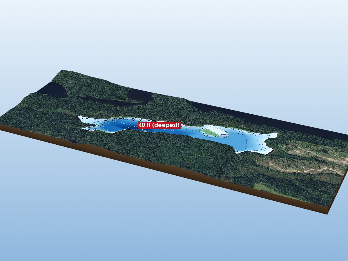 Depth map of Dinny Lake