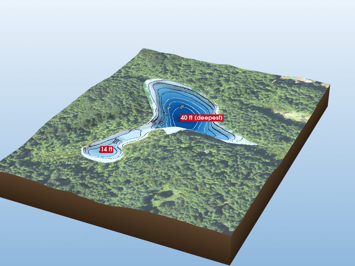 Depth map of Dipper Lake
