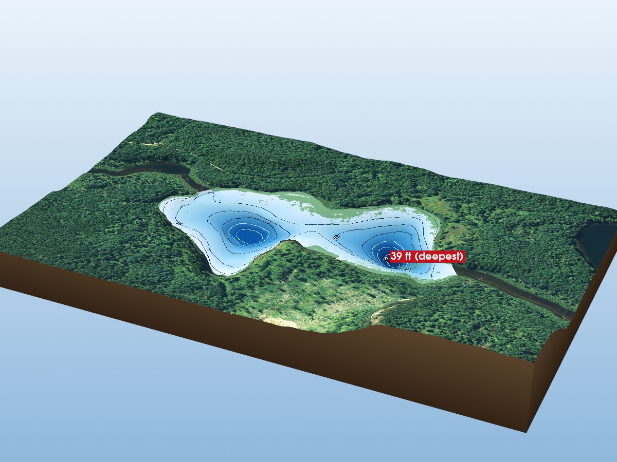 Depth map of Distant Lake
