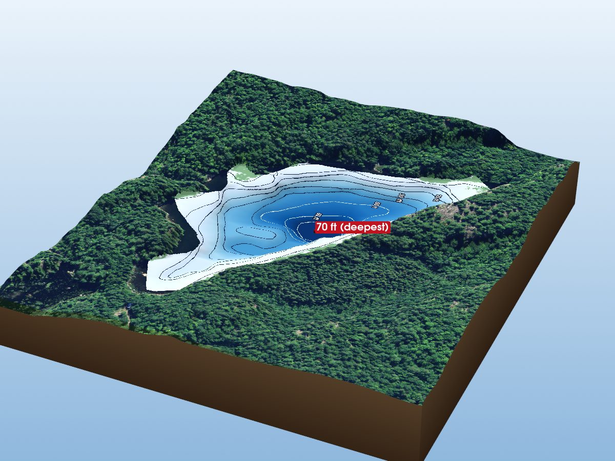 Depth map of Dixie Lake