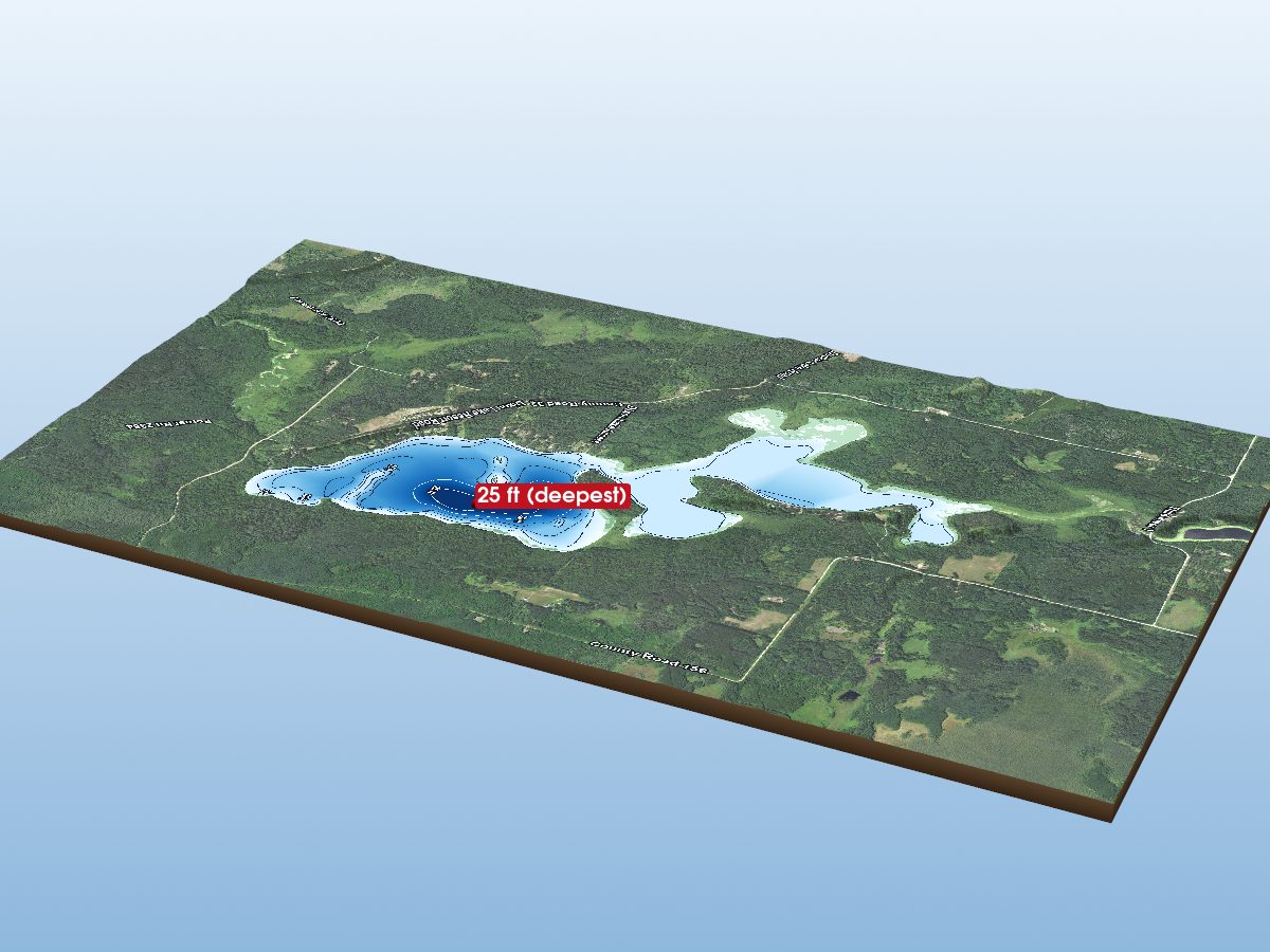 Depth map of Dixon Lake