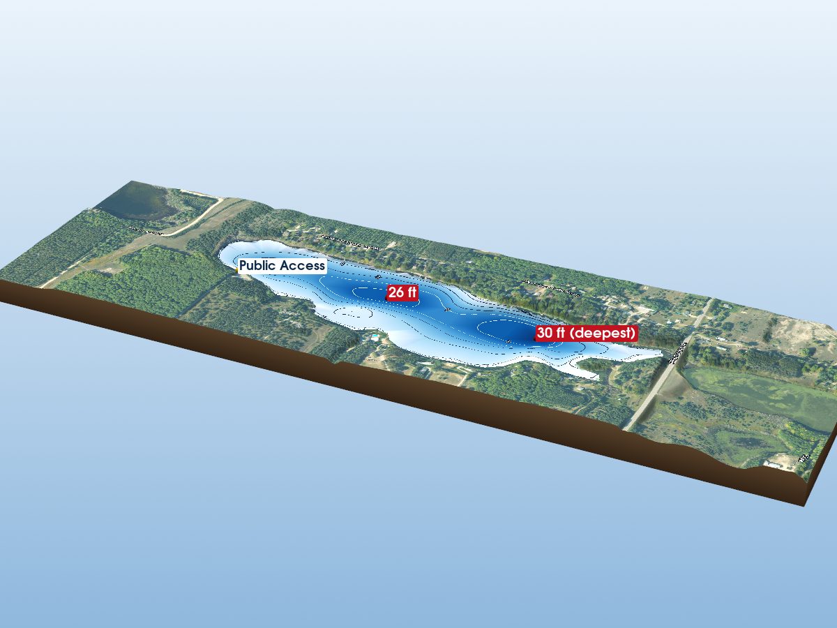 Depth map of Dixon Lake
