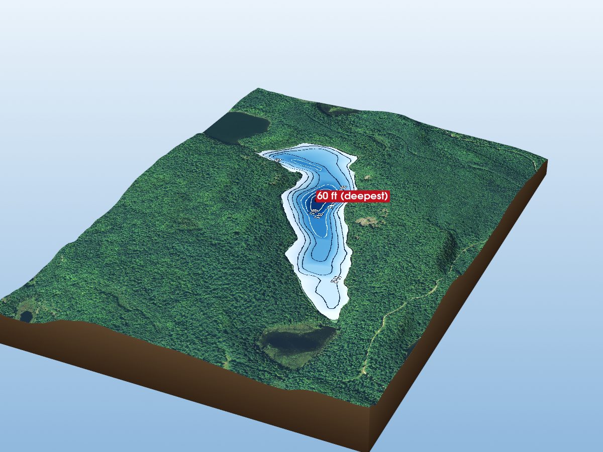 Depth map of Dobie Lake