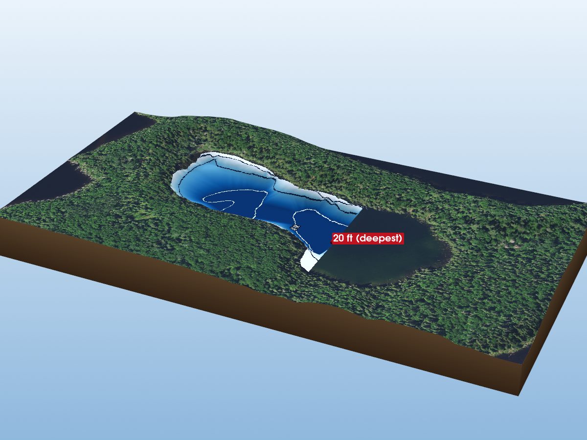 Depth map of Docks Lake