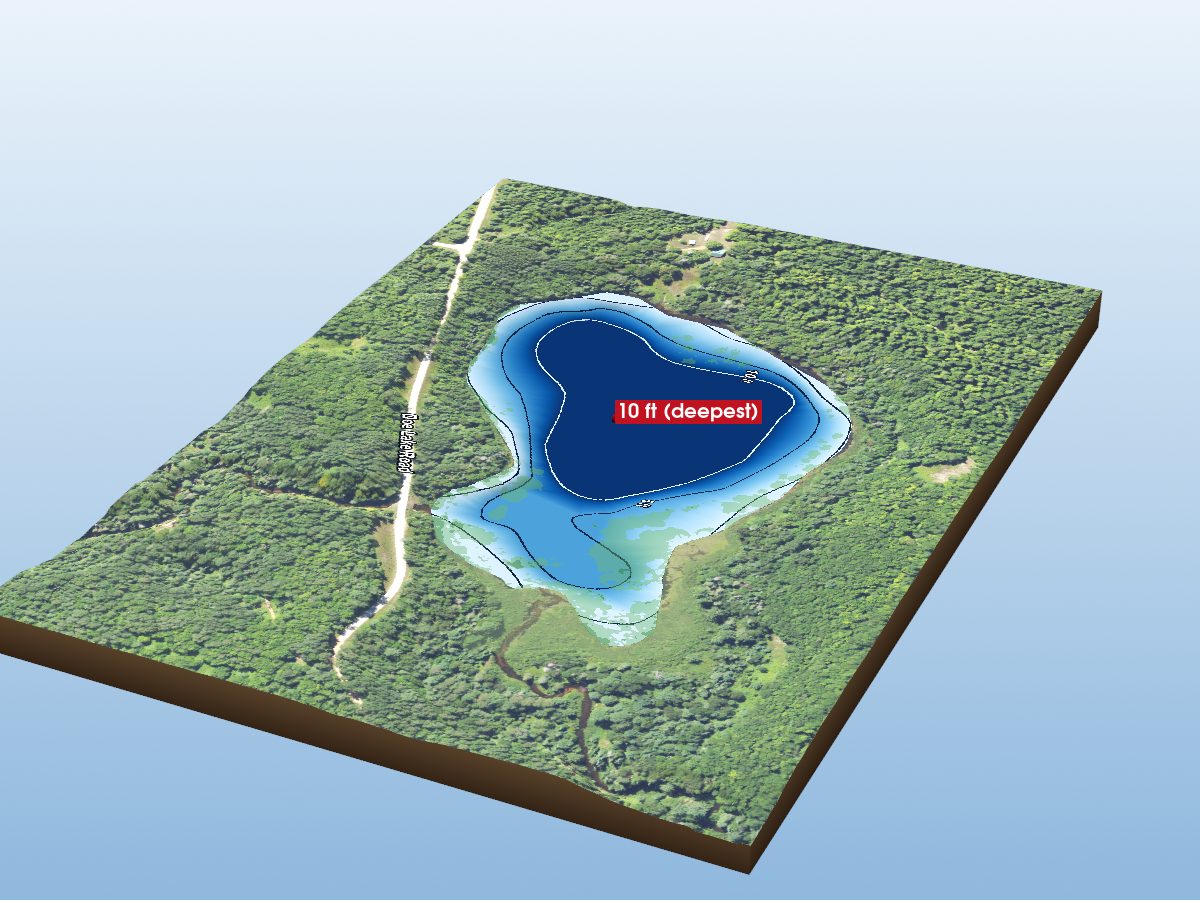 Depth map of Doe Lake
