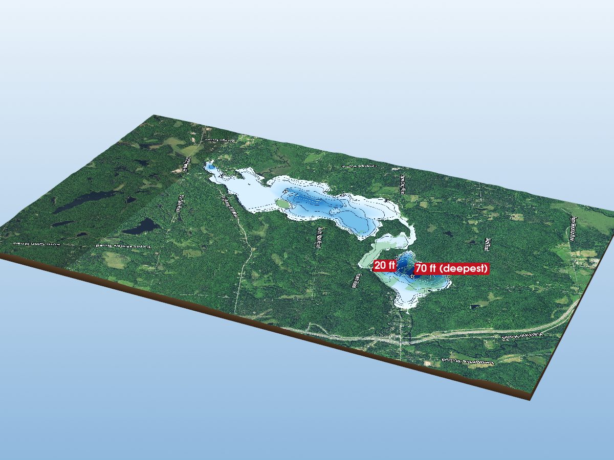 Pickerel Lake Depth Map — Parry Sound District, Ontario | Ontario Lake ...