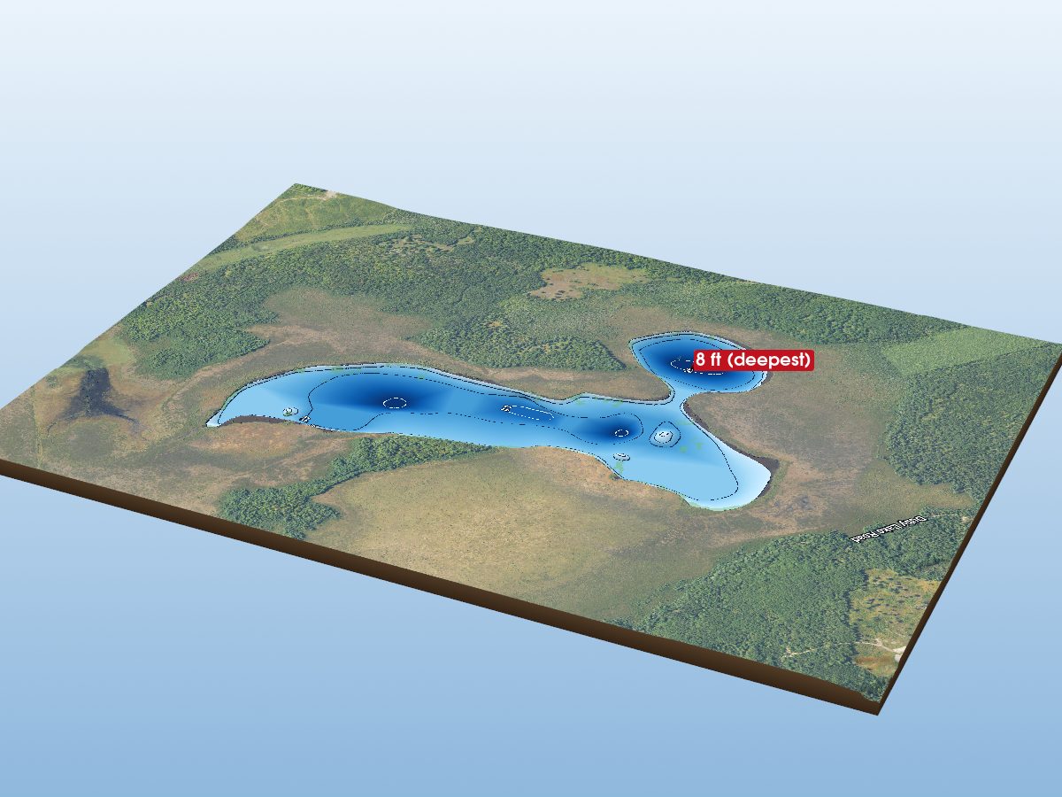 Depth map of Dog Lake