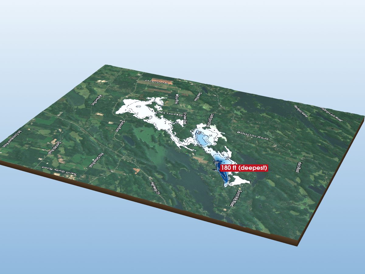 Depth map of Dog Lake