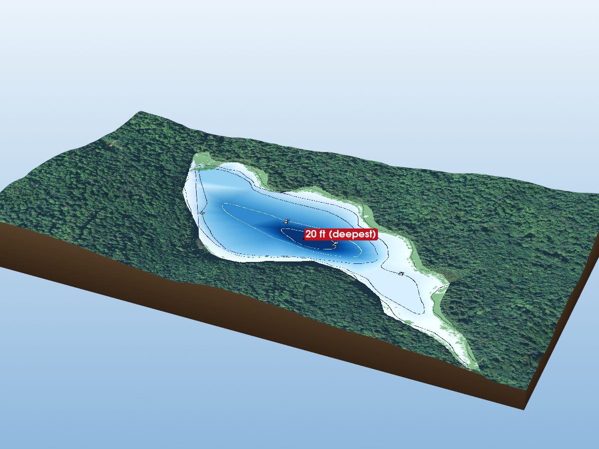 Depth map of Dog Lake