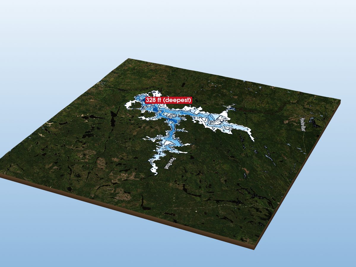 Depth map of Dog Lake