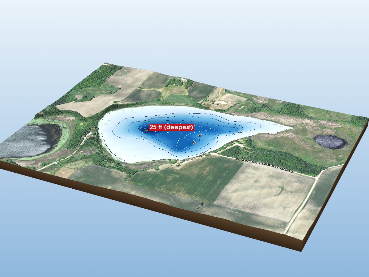 Depth map of Dog Lake