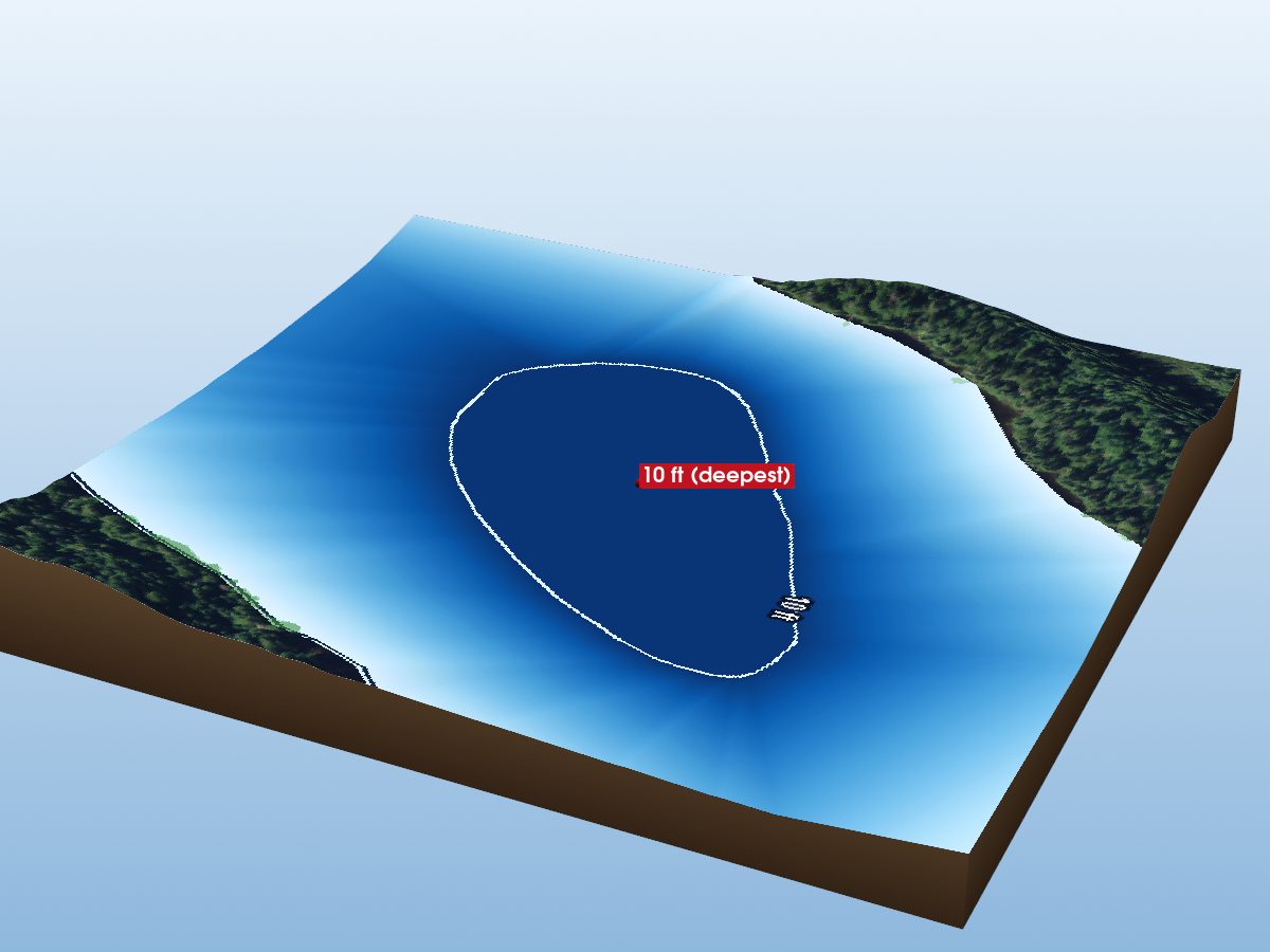 Depth map of Dokis Lake