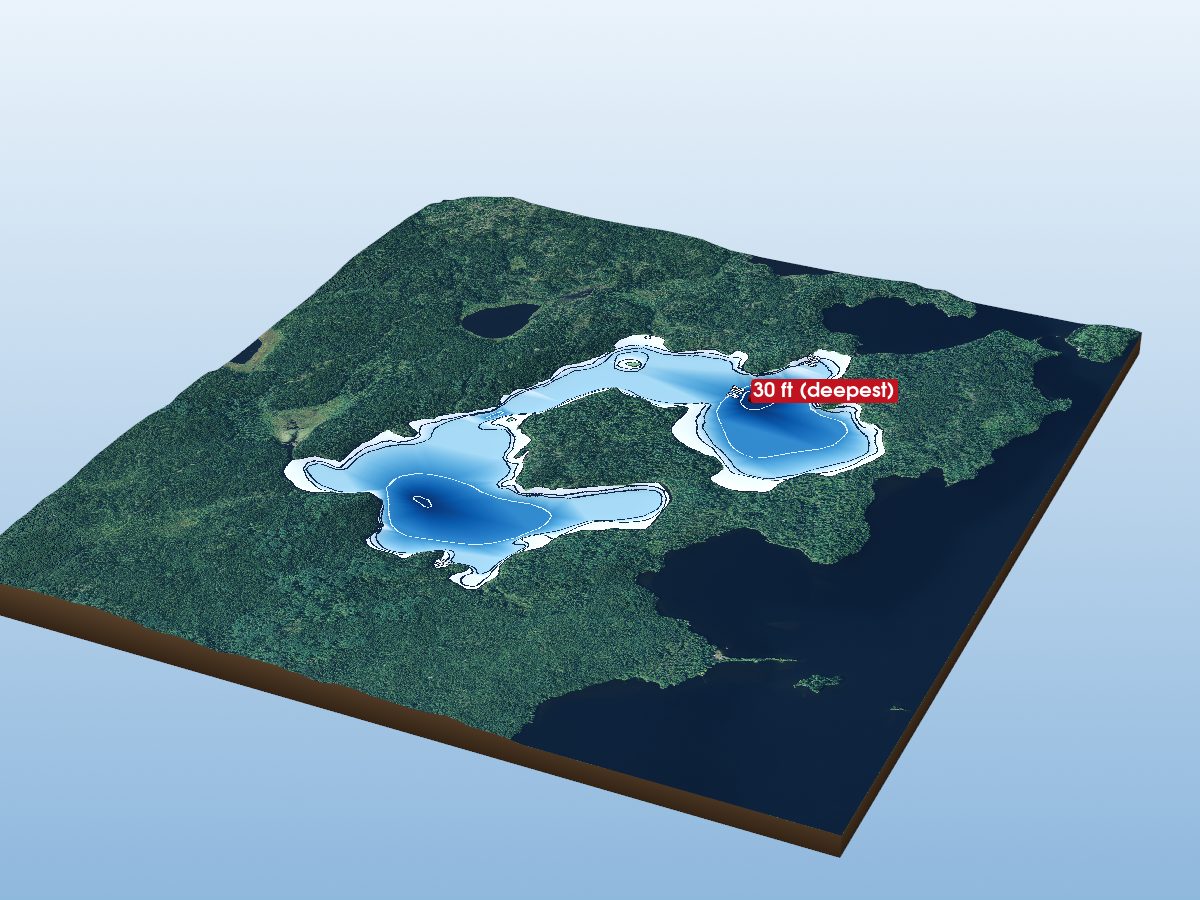 Depth map of Dole Lake