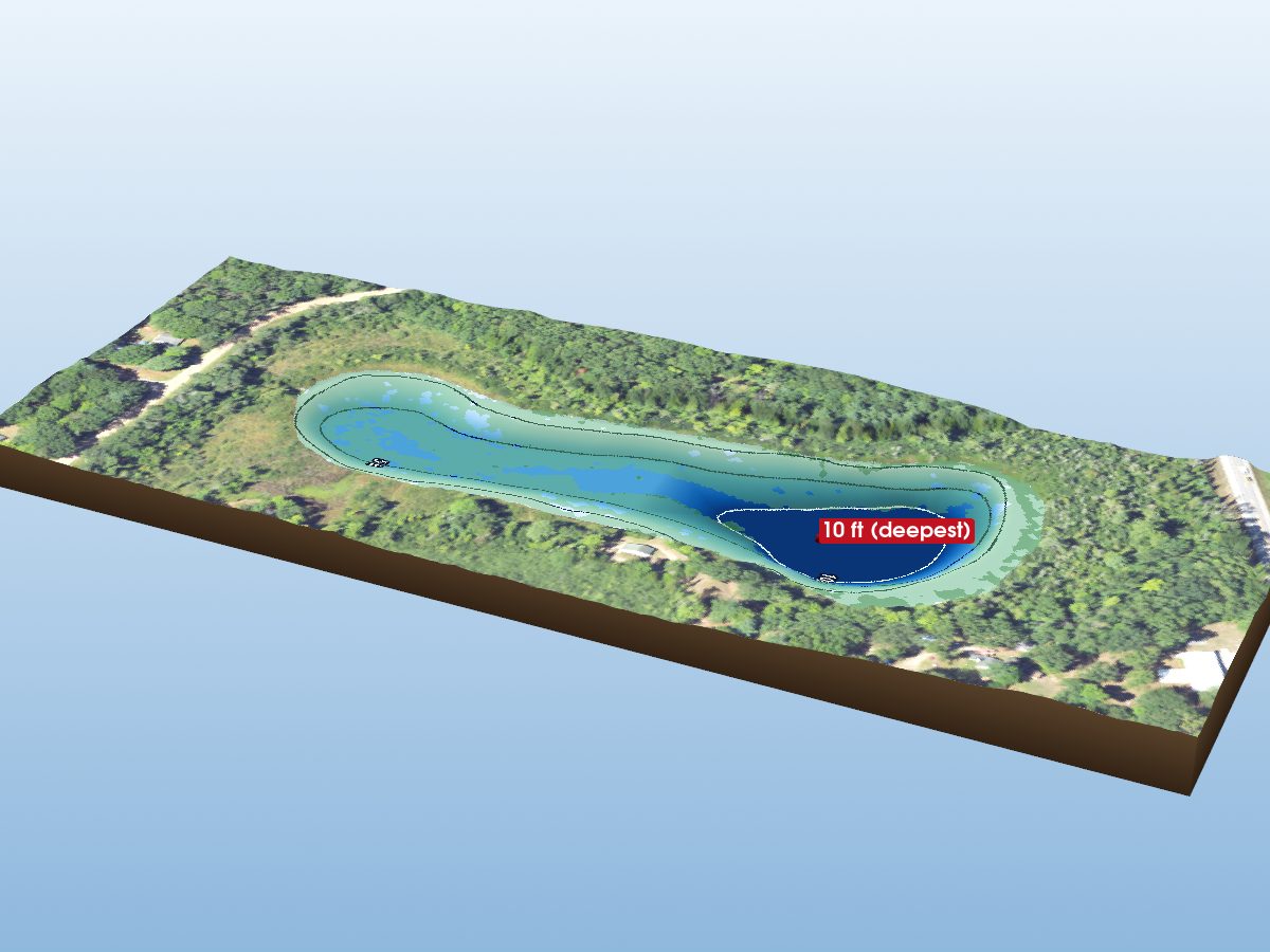 Depth map of Dollar Lake