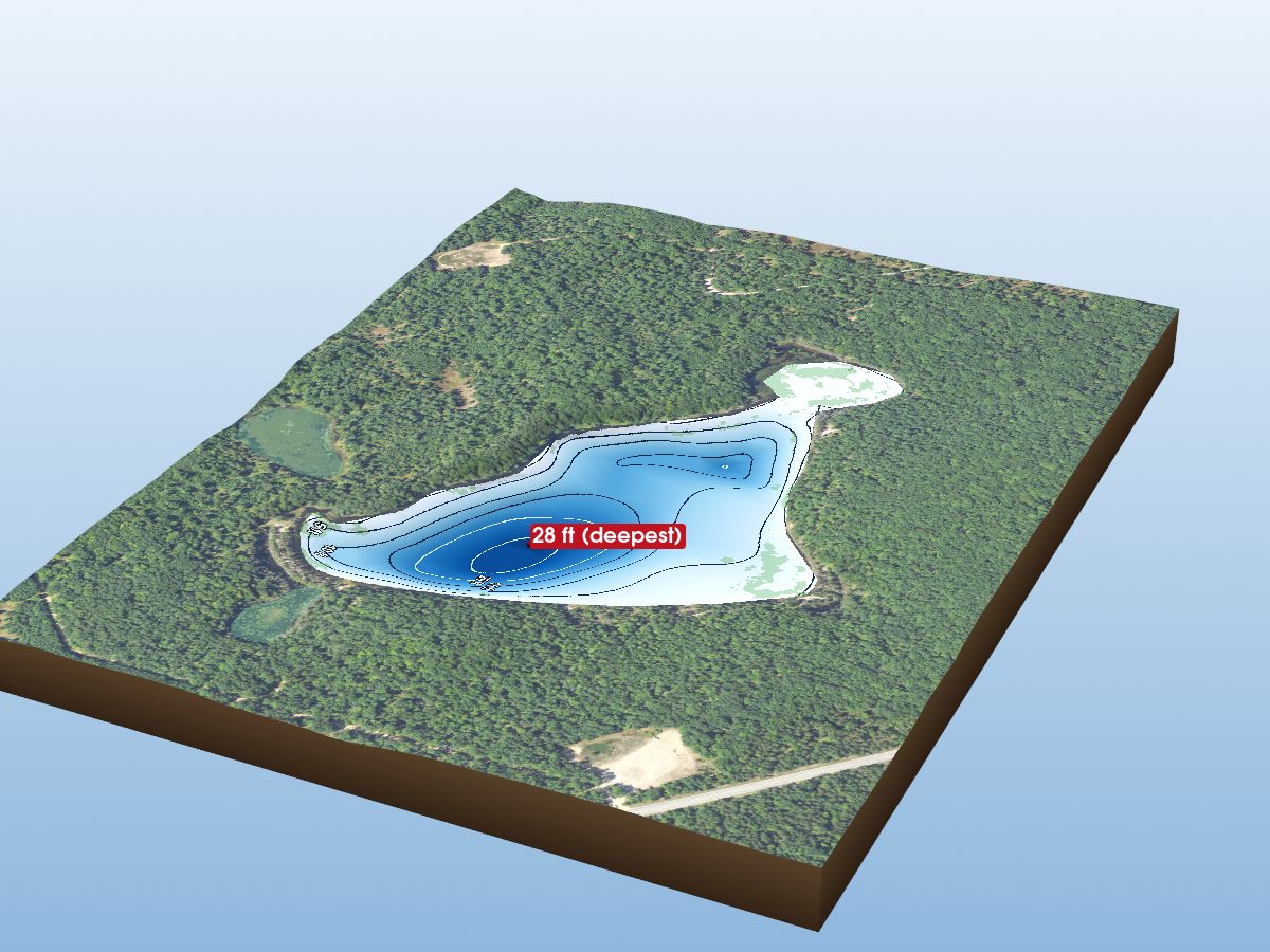 Depth map of Dollar Lake