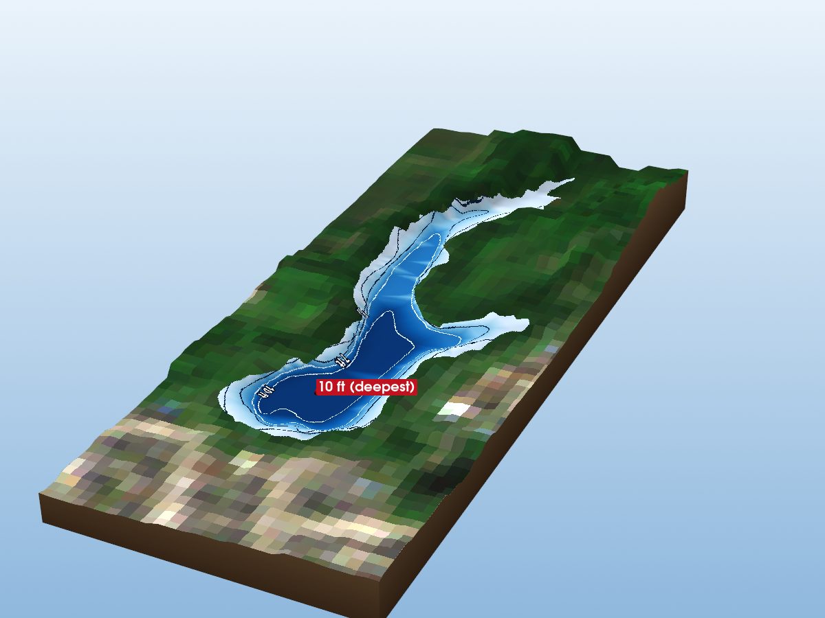 Depth map of Don Head Farm Pond