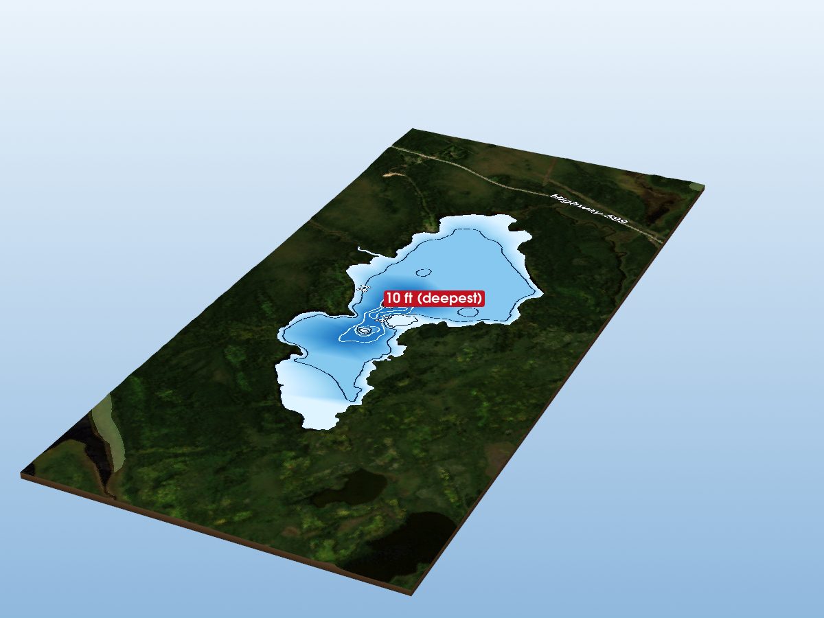 Depth map of Dona Lake