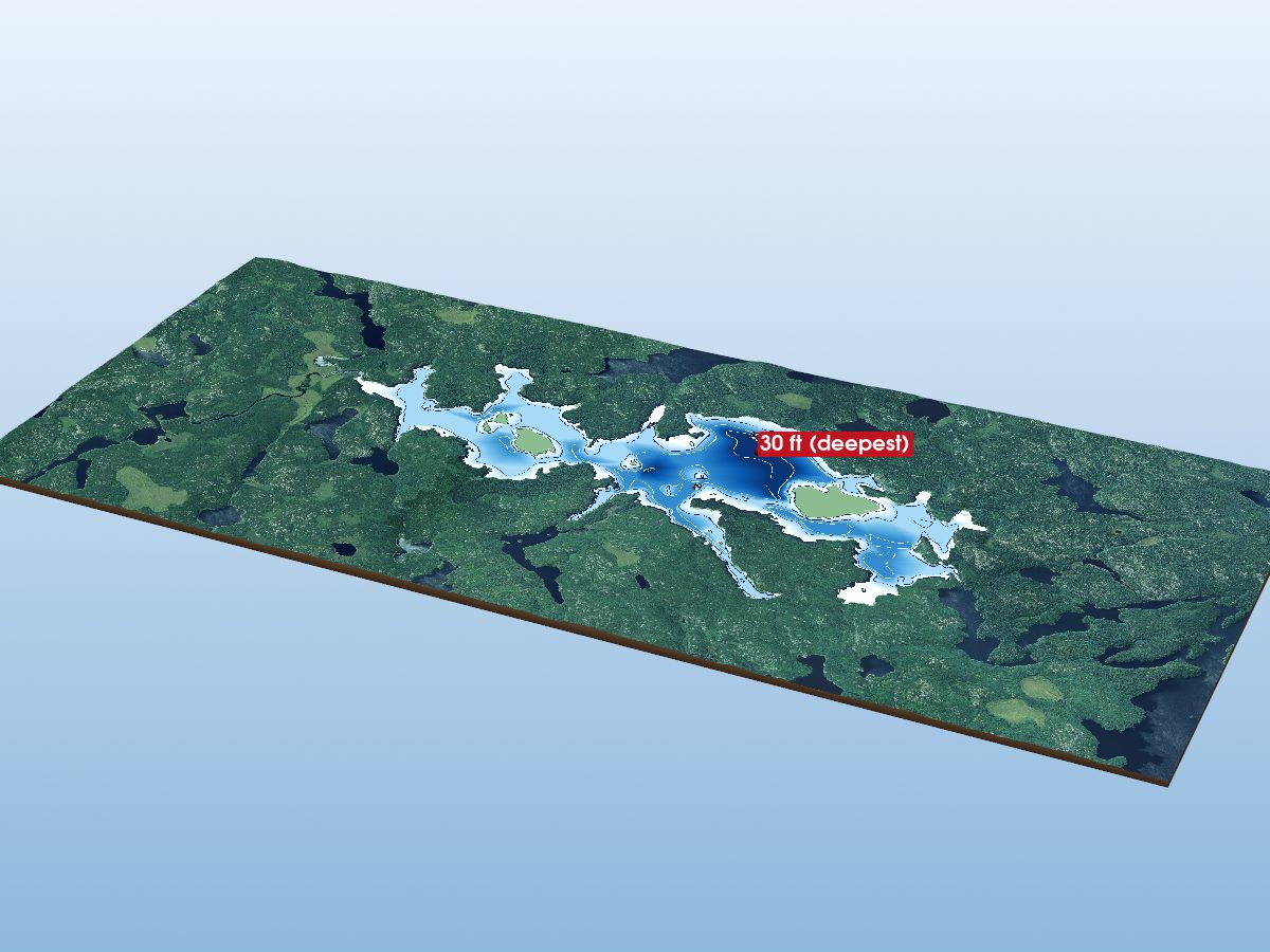 Depth map of Donaldson Lake
