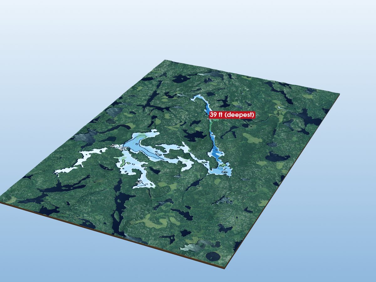 Depth map of Donaldson River
