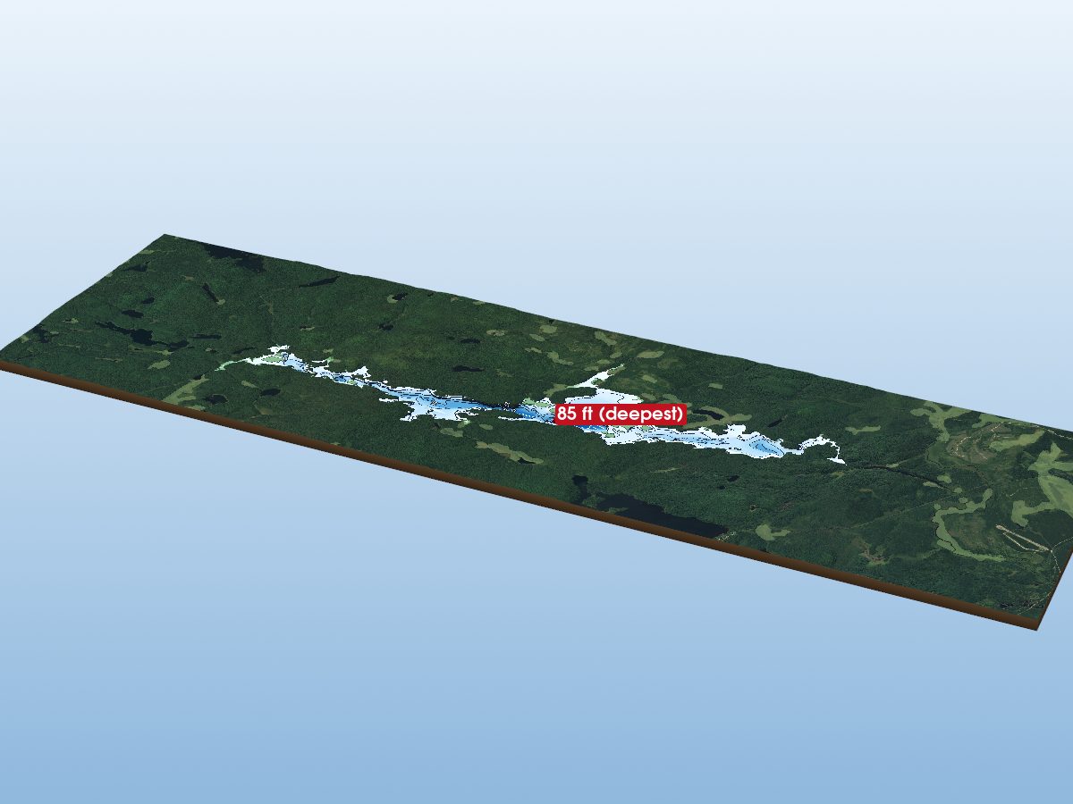 Depth map of Donnegana Lake