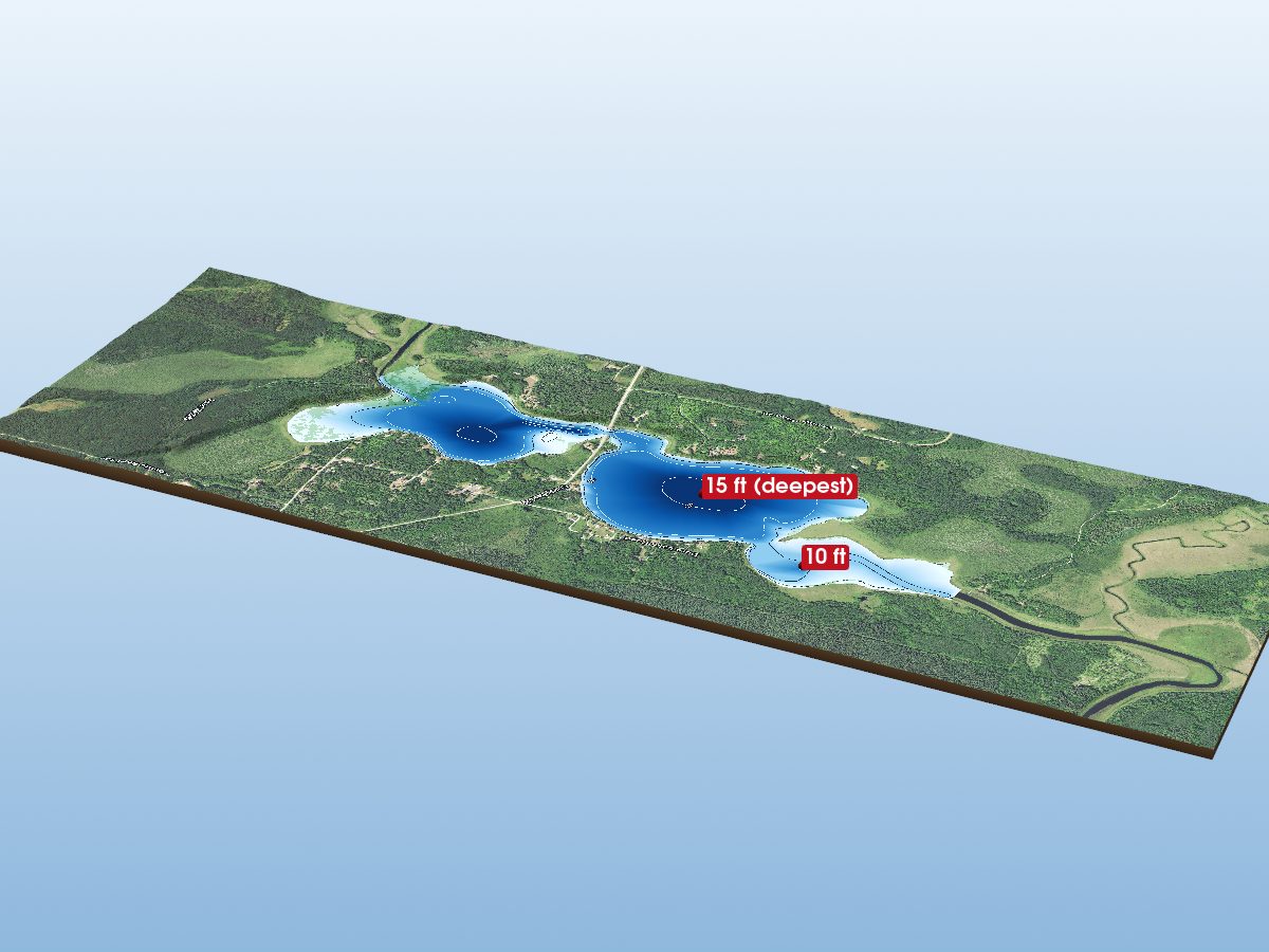 Depth map of Dora Lake