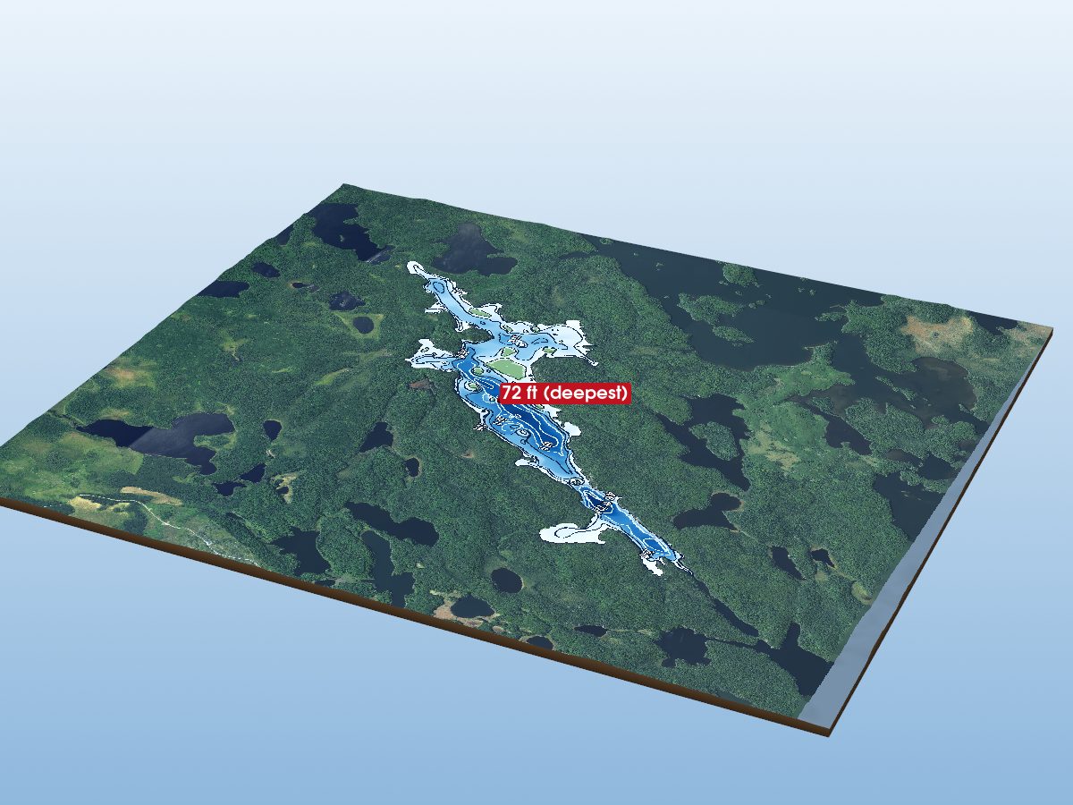 Depth map of Dora Lake