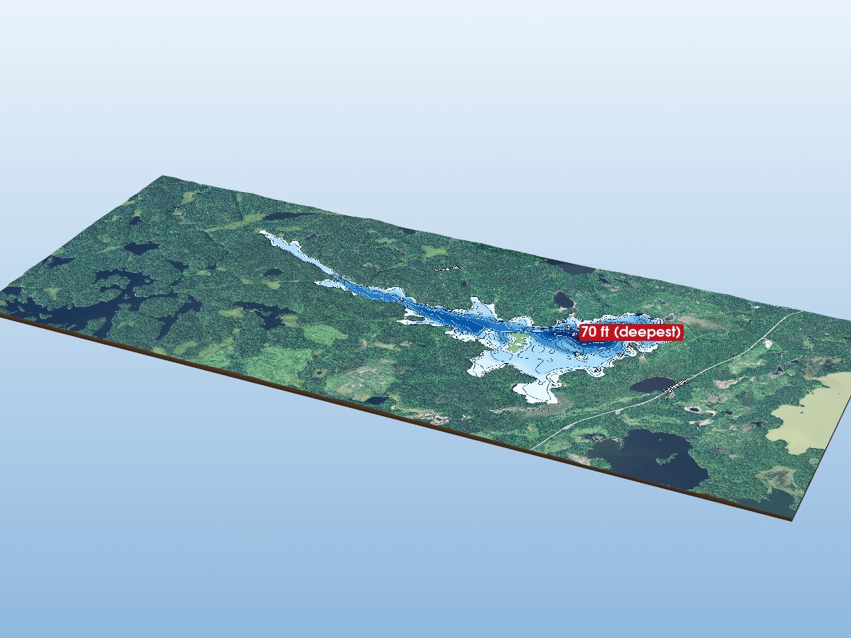 Depth map of Dore Lake